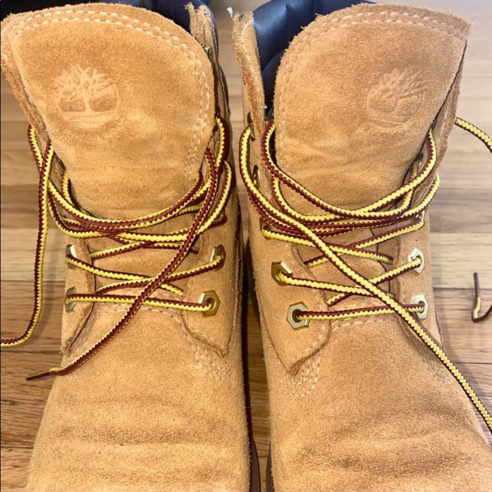 Timberland Jayne 6" Ortholite Waterproof Ankle Suede Beige Boot Sz 6 - Picture 9 of 11